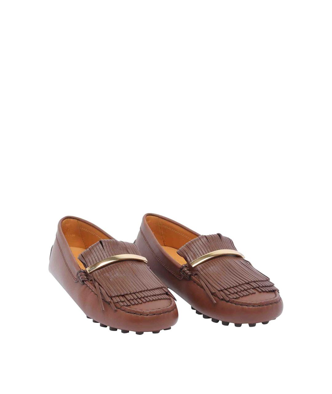 TOD'S Коричневые кожаные лоферы, фото 2