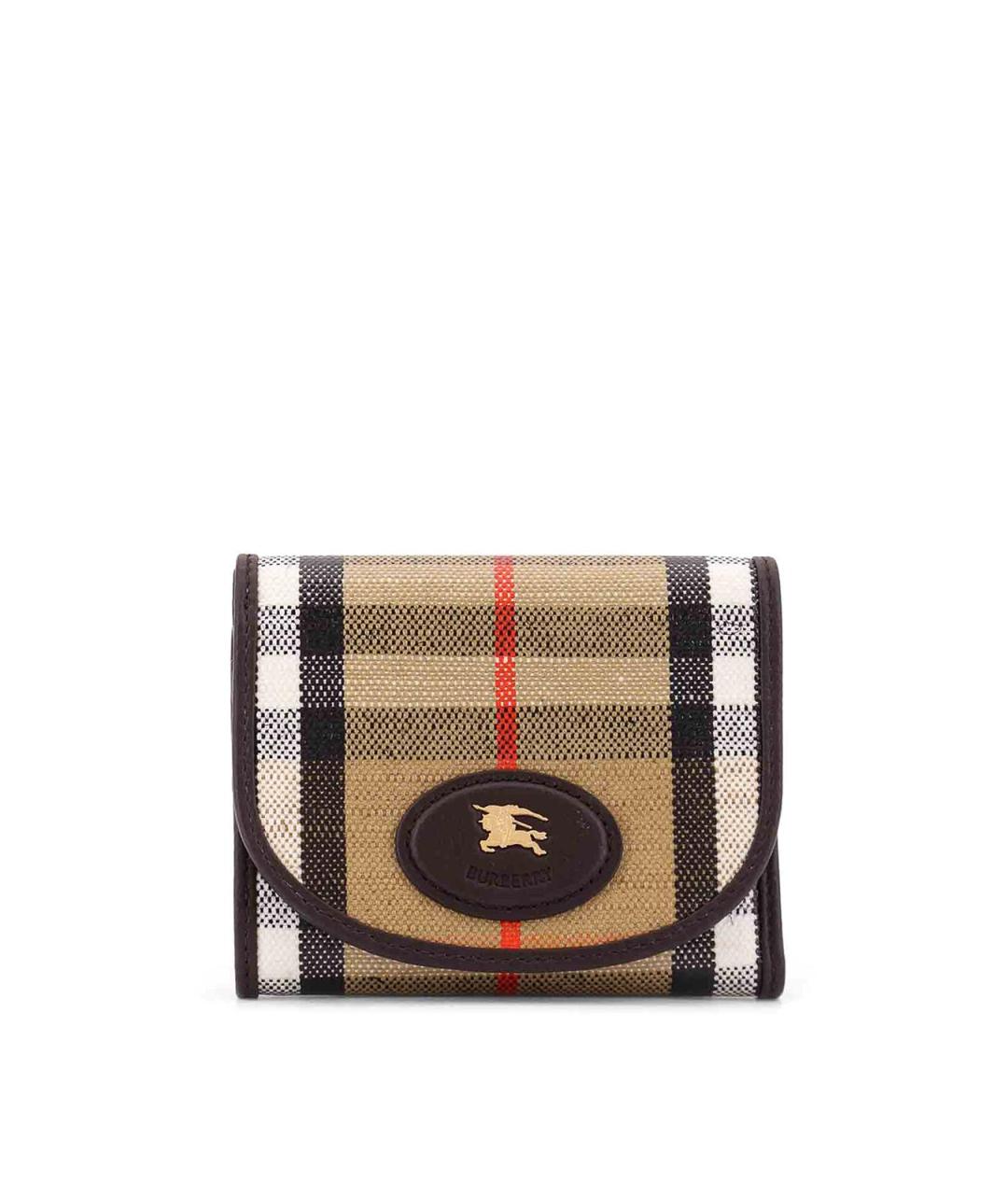 BURBERRY Бежевый кожаный кошелек, фото 1