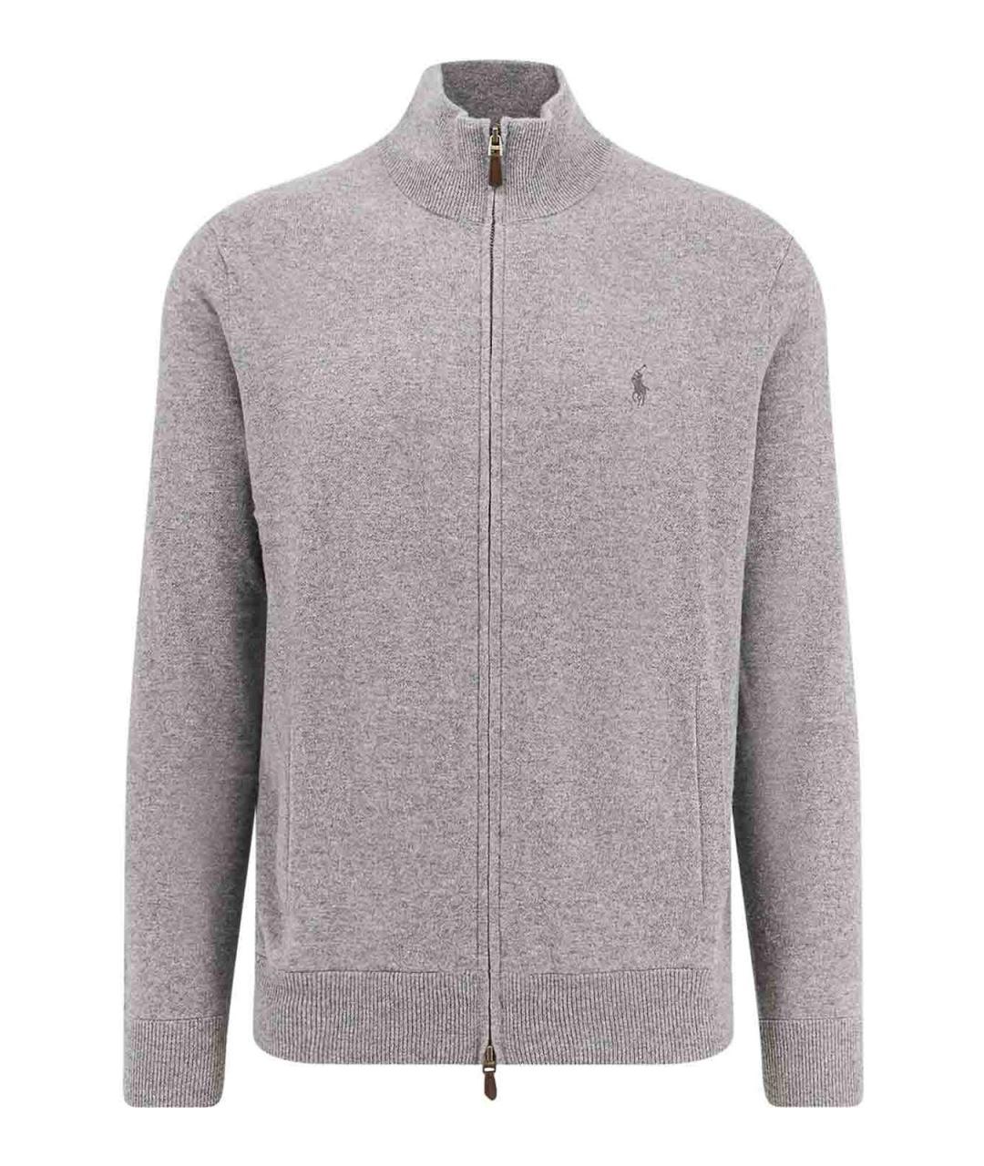 POLO RALPH LAUREN Серый шерстяной кардиган, фото 1