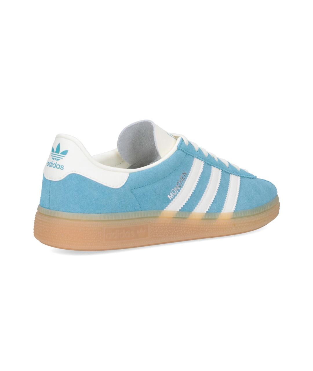 ADIDAS Голубые замшевые кеды, фото 4