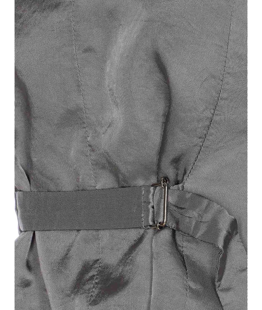 MM6 MAISON MARGIELA Серая вискозная майка, фото 3