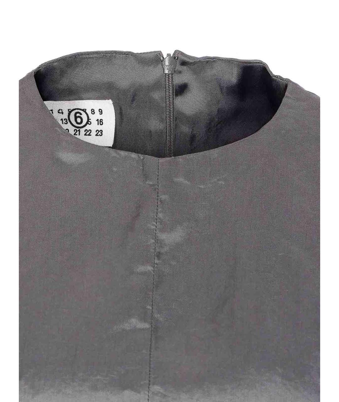 MM6 MAISON MARGIELA Серая вискозная майка, фото 4