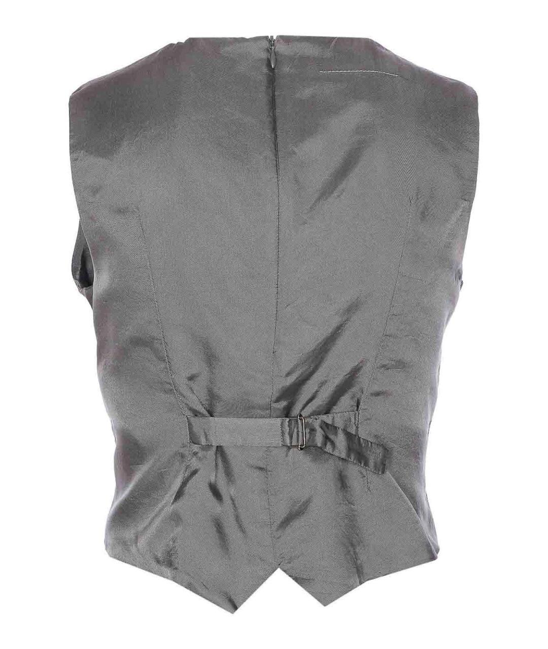 MM6 MAISON MARGIELA Серая вискозная майка, фото 2