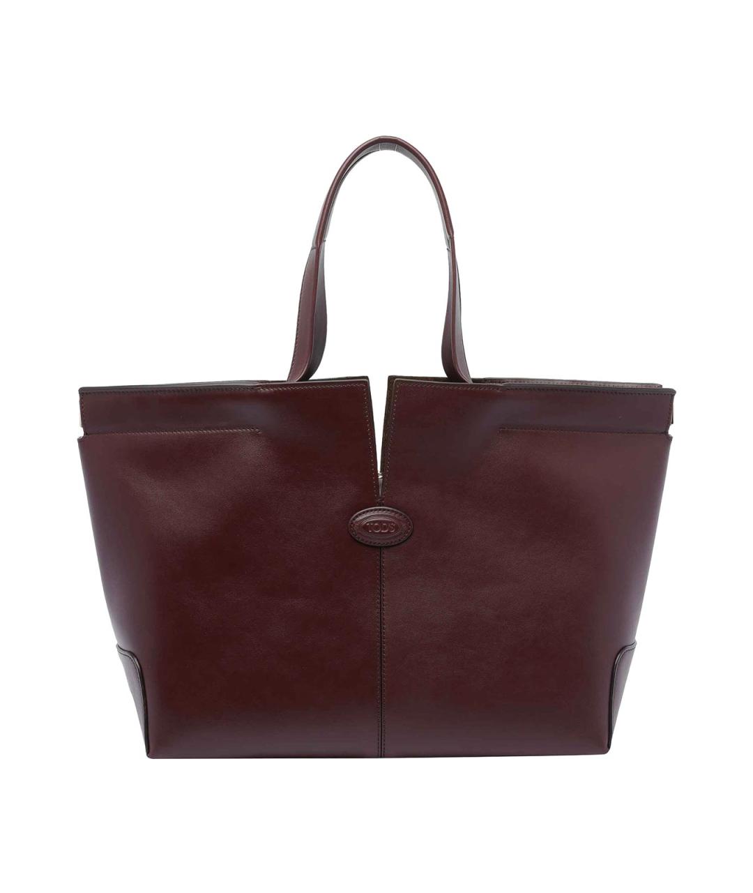 TOD'S Коричневая кожаная сумка тоут, фото 1