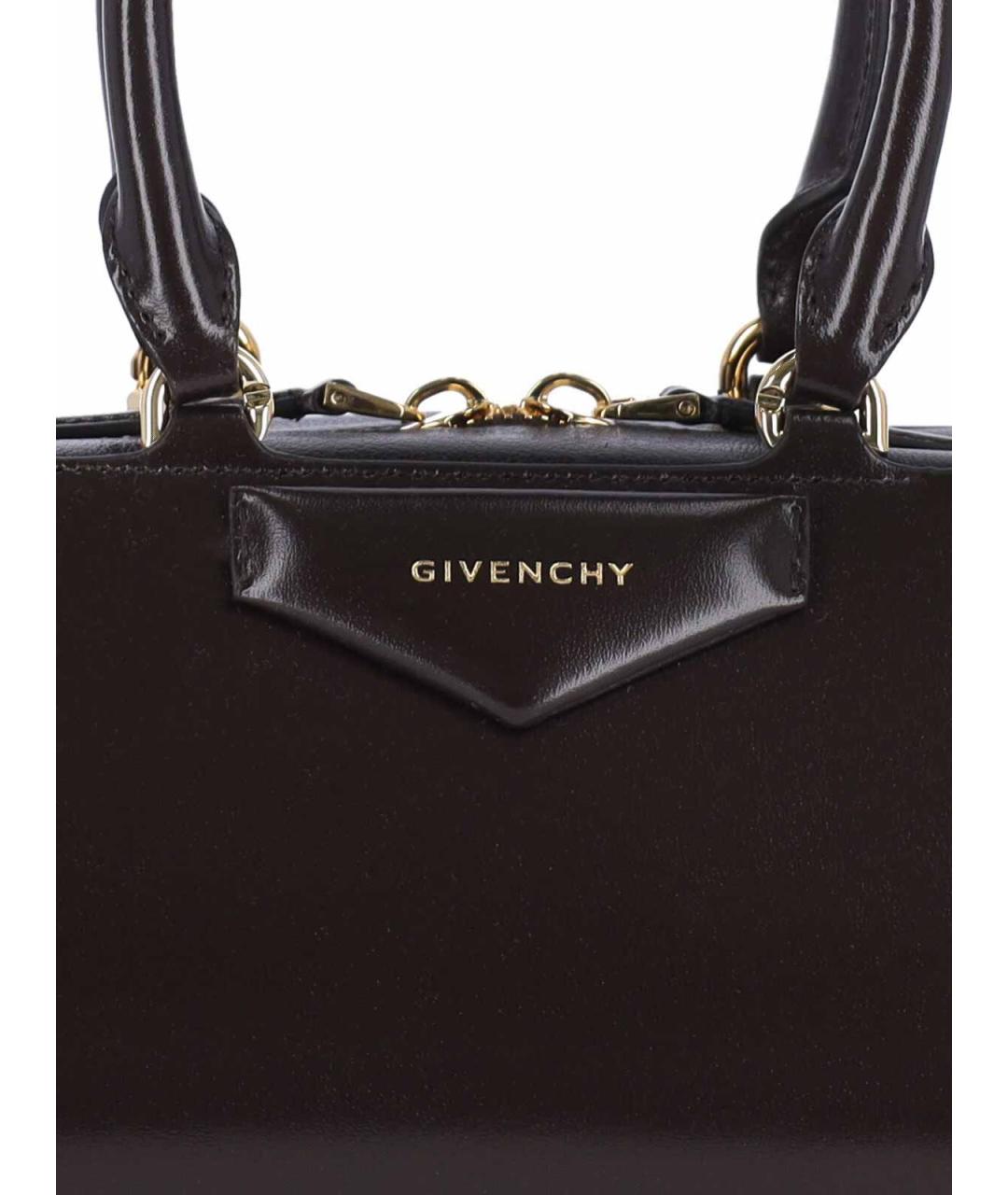 GIVENCHY Коричневая кожаная сумка через плечо, фото 4