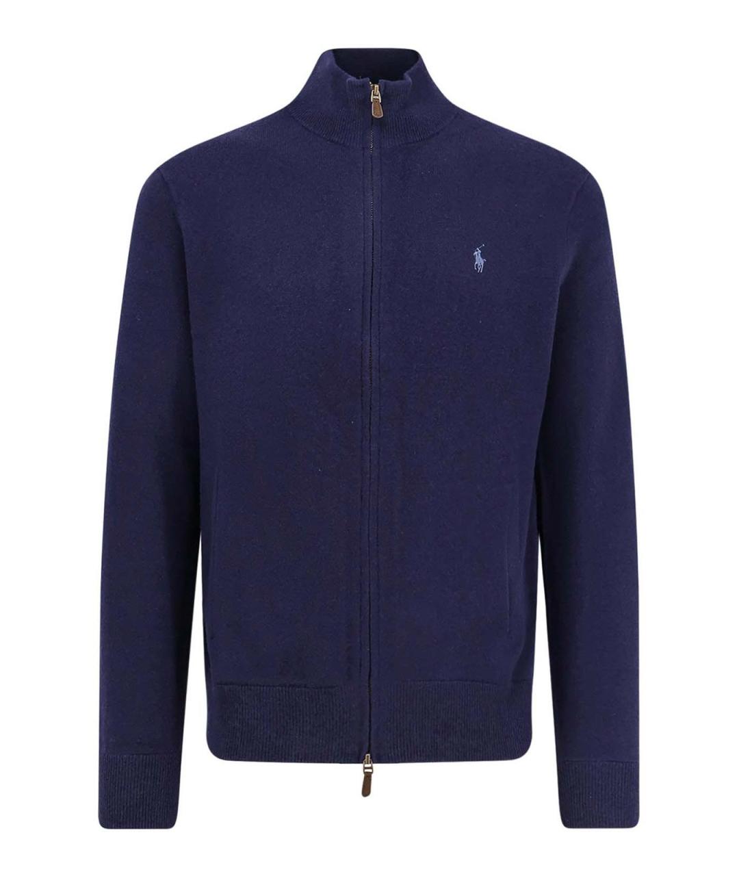 POLO RALPH LAUREN Синий шерстяной кардиган, фото 1