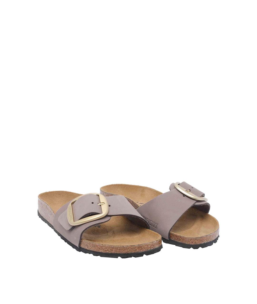 BIRKENSTOCK Бежевые кожаные шлепанцы, фото 2