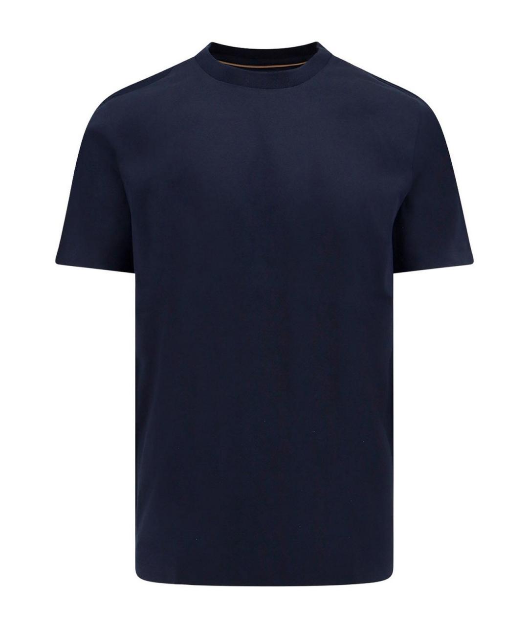 HUGO BOSS Темно-синяя хлопковая футболка, фото 1