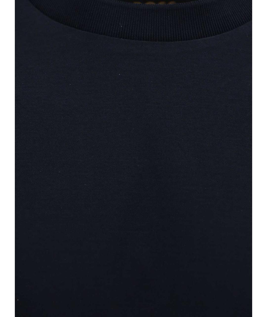 HUGO BOSS Темно-синяя хлопковая футболка, фото 3
