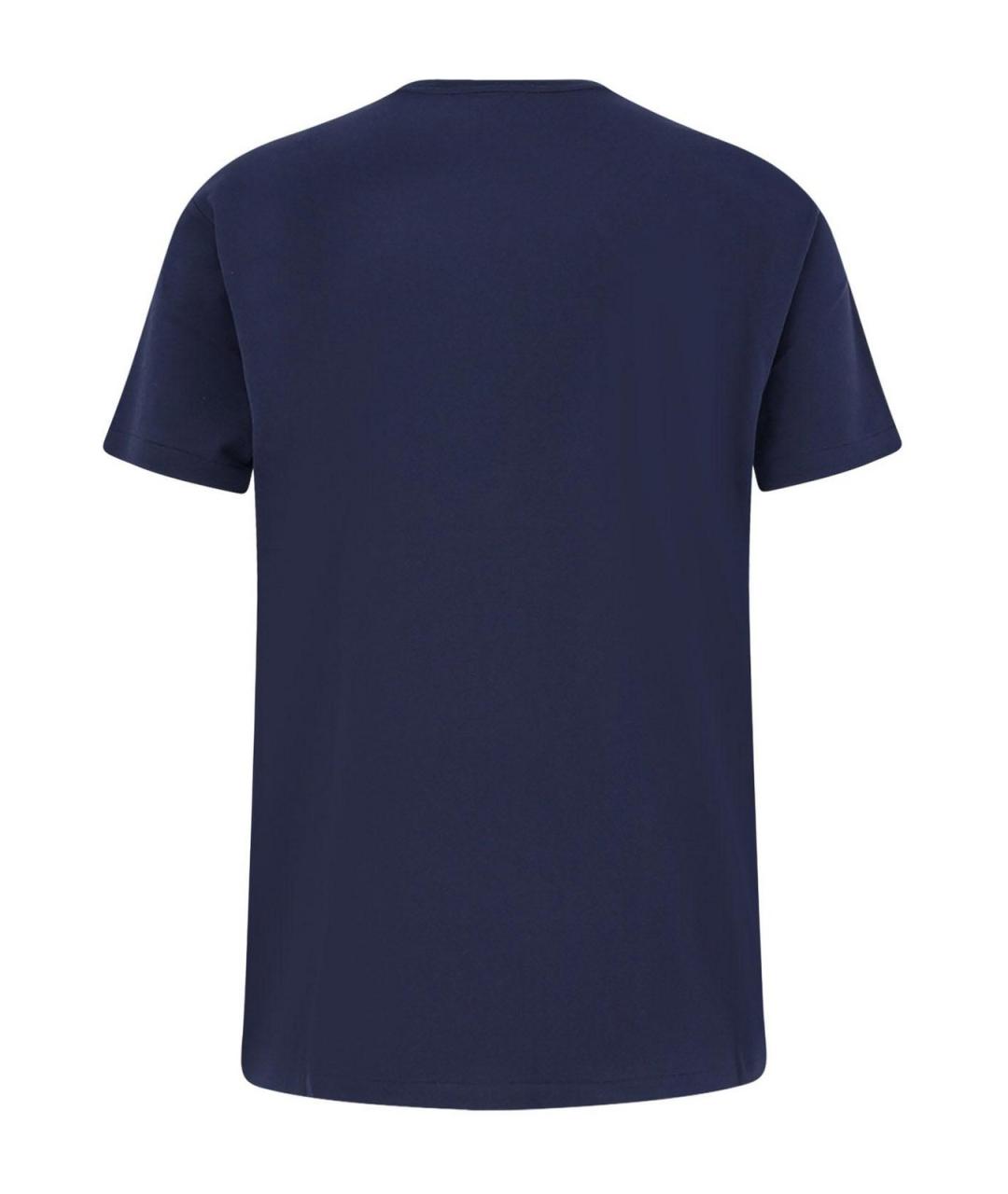 POLO RALPH LAUREN Синяя хлопковая футболка, фото 2