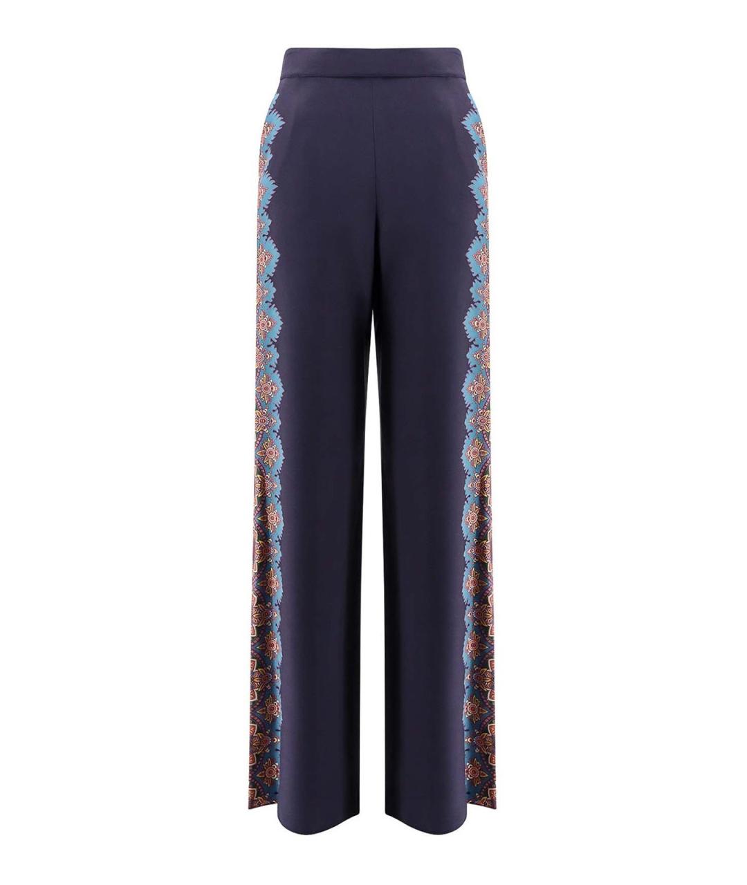 ETRO Синие шелковые брюки широкие, фото 1