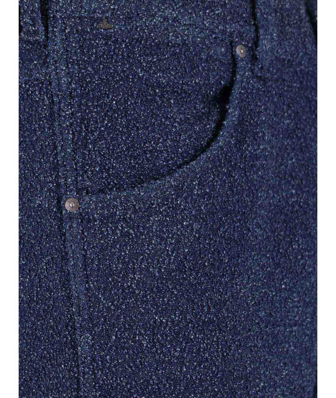 VIVIENNE WESTWOOD Синие хлопковые повседневные брюки, фото 4