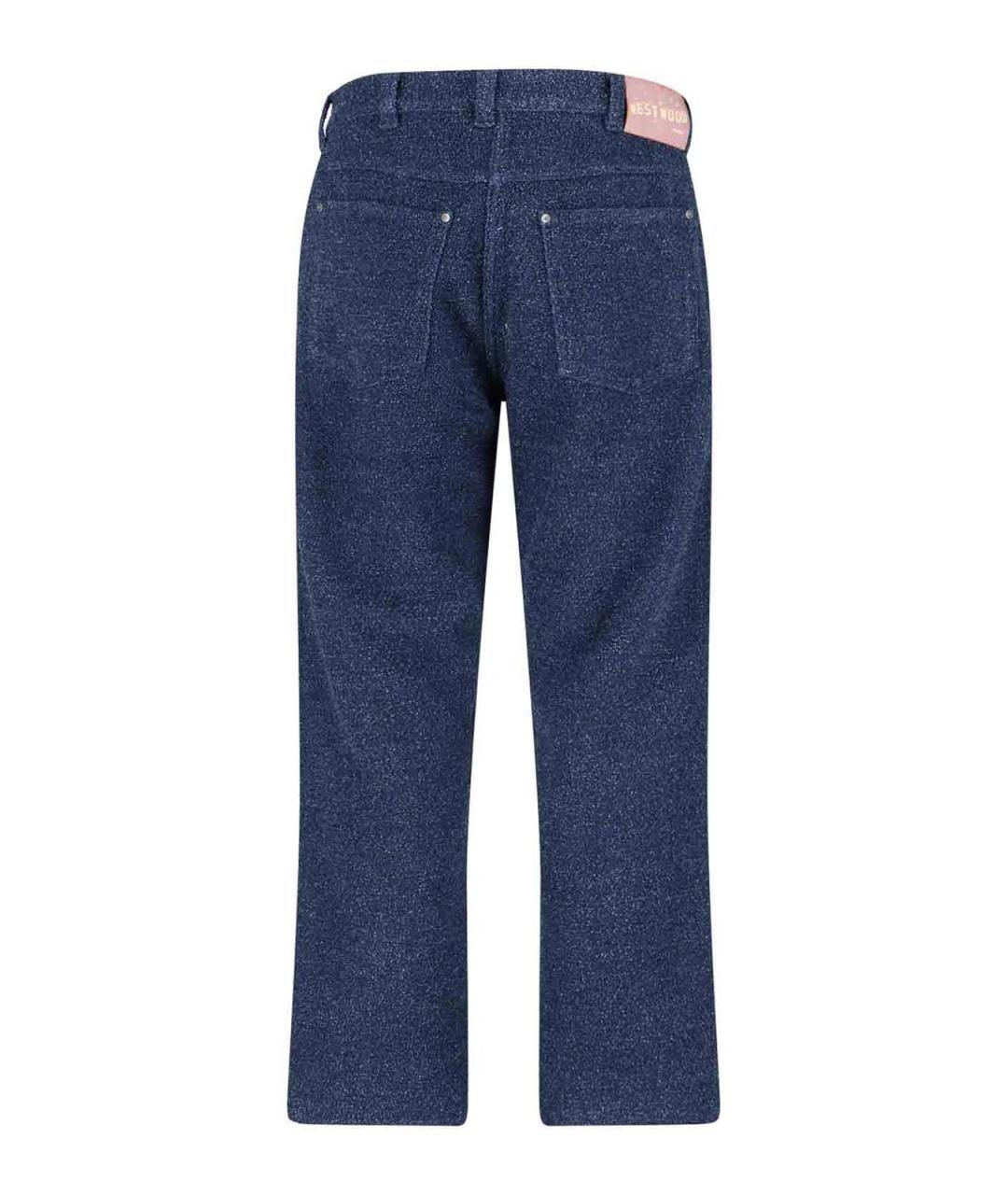 VIVIENNE WESTWOOD Синие хлопковые повседневные брюки, фото 2