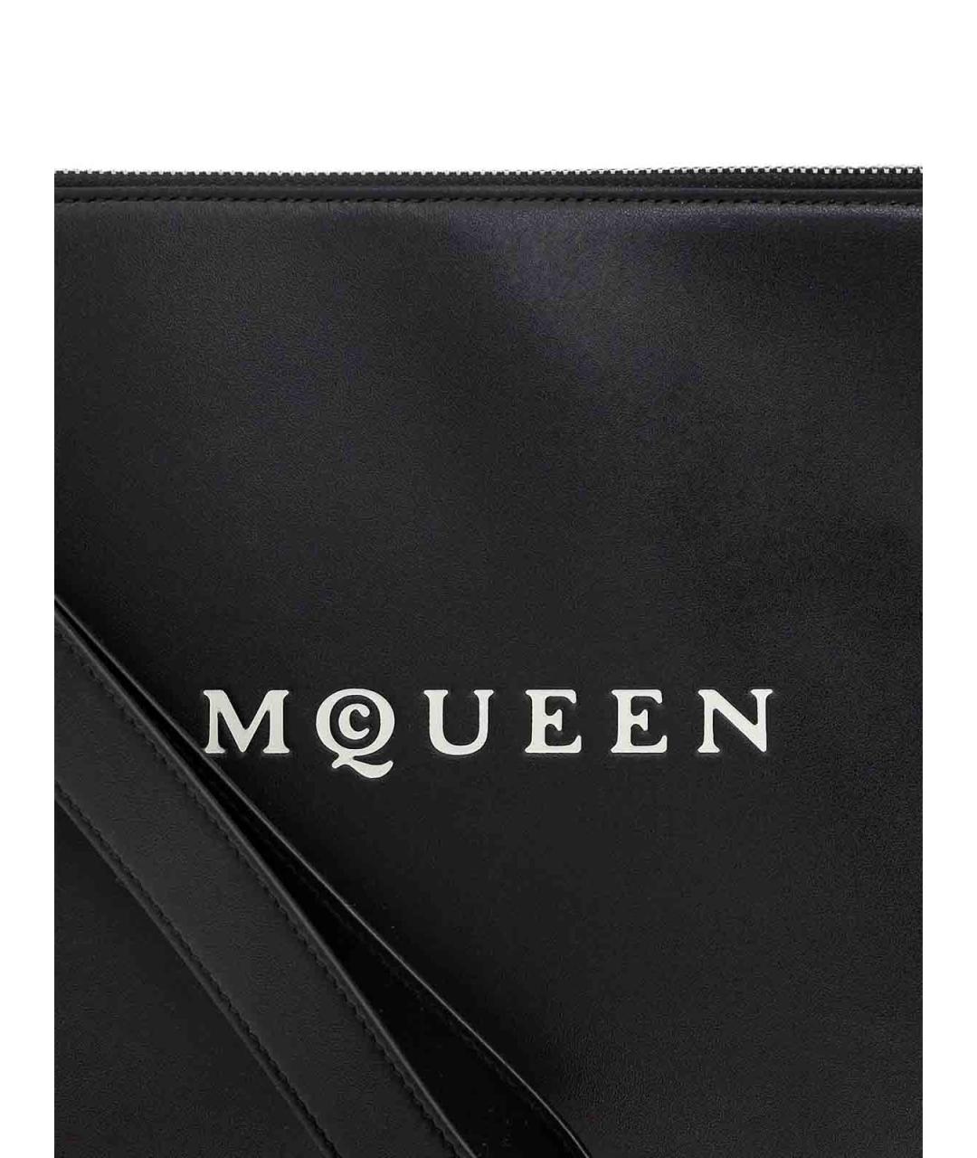 ALEXANDER MCQUEEN Черная кожаная барсетка, фото 2