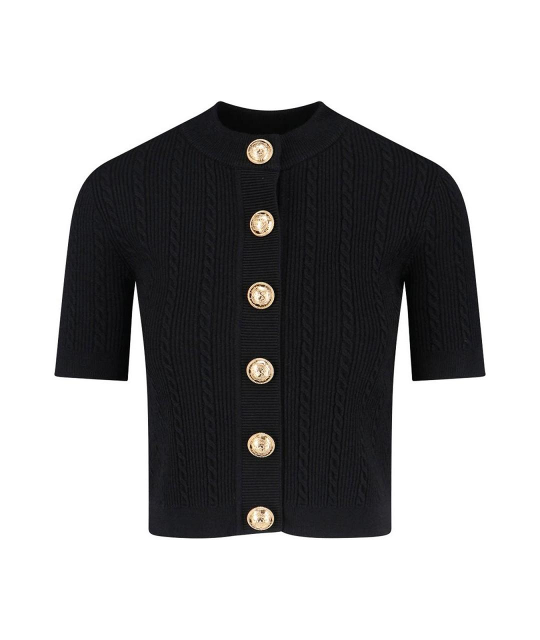 BALMAIN Черный вискозный джемпер / свитер, фото 1