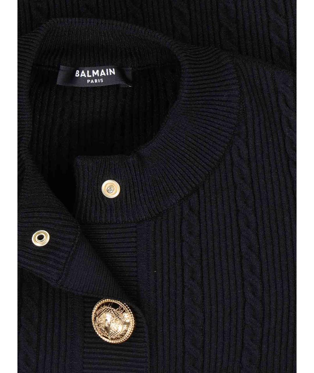 BALMAIN Черный вискозный джемпер / свитер, фото 3