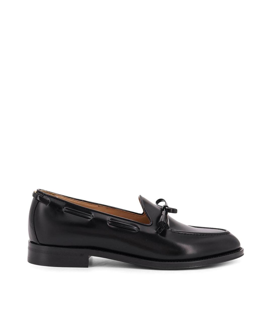 VALENTINO Черные кожаные лоферы, фото 1