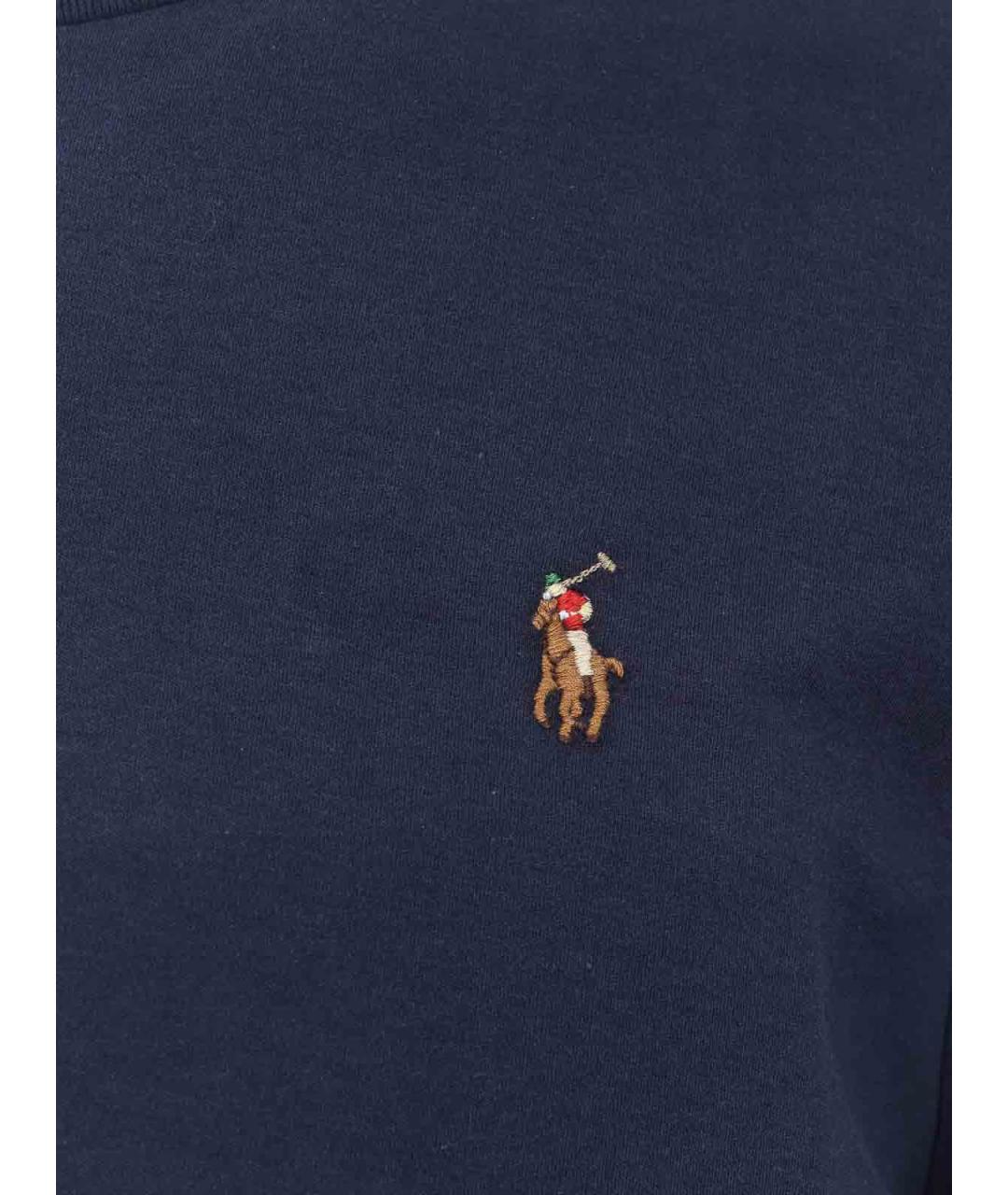 POLO RALPH LAUREN Синяя хлопковая футболка, фото 3