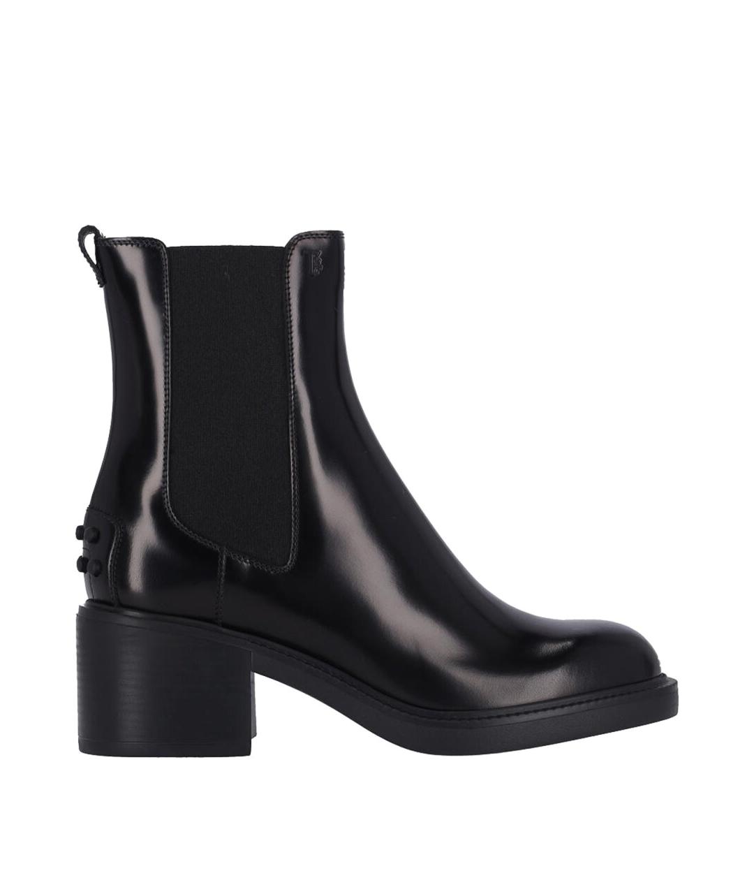 TOD'S Черные кожаные ботильоны, фото 1