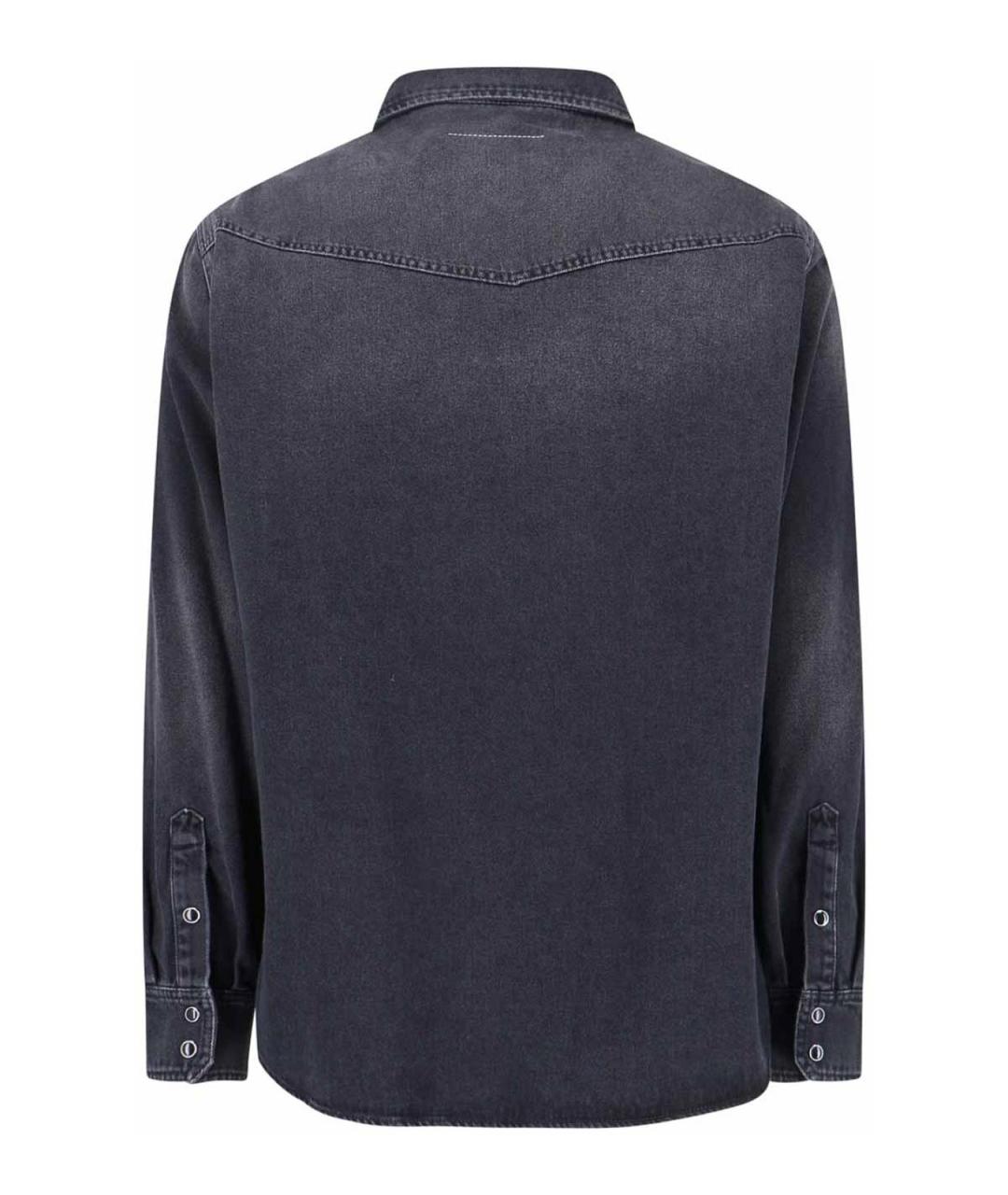 MM6 MAISON MARGIELA Черная хлопковая классическая рубашка, фото 2