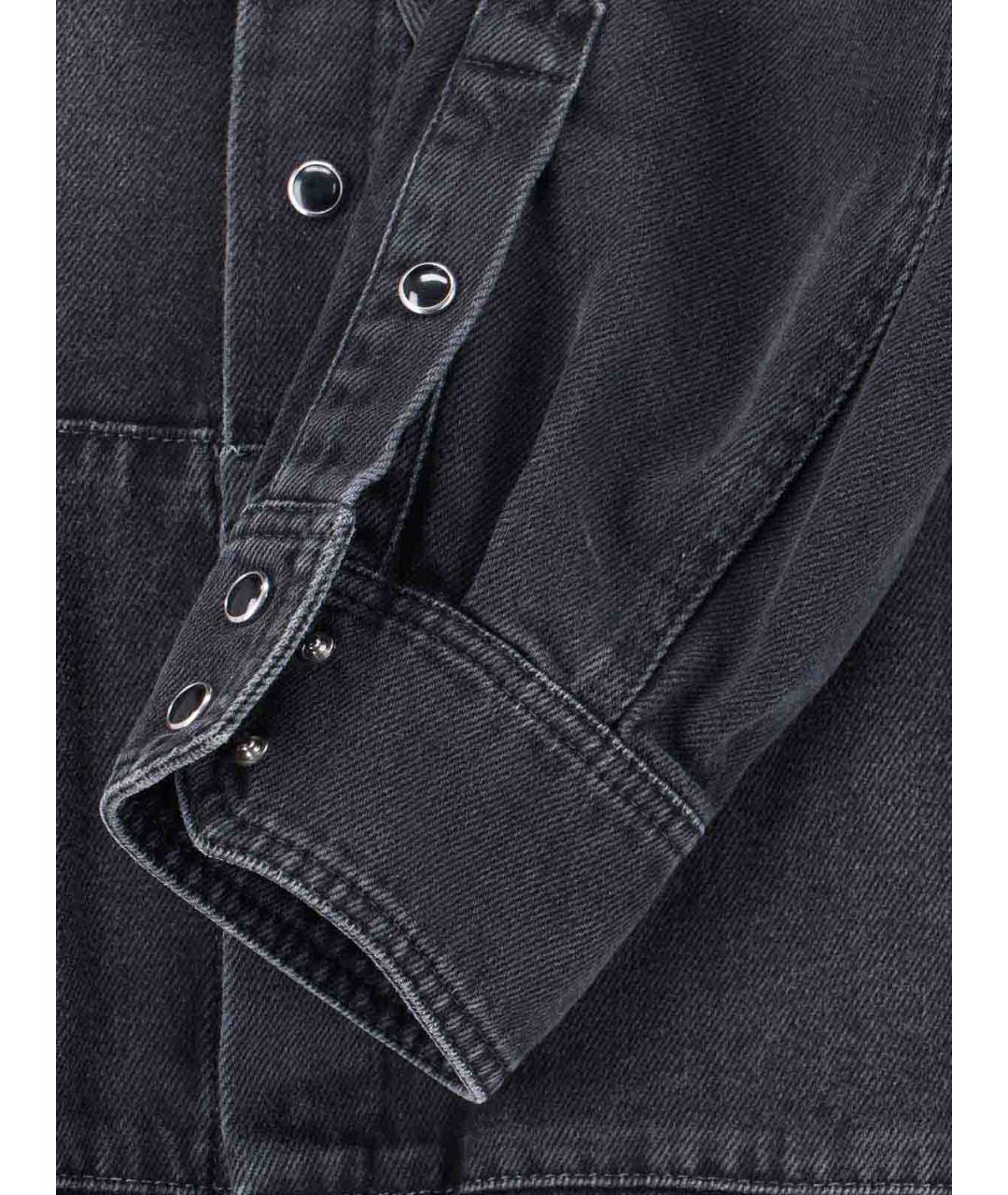 MM6 MAISON MARGIELA Черная хлопковая классическая рубашка, фото 5