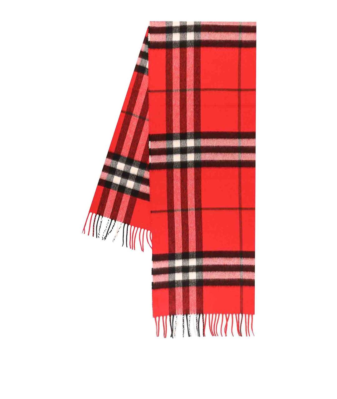 BURBERRY Красный кашемировый шарф, фото 1