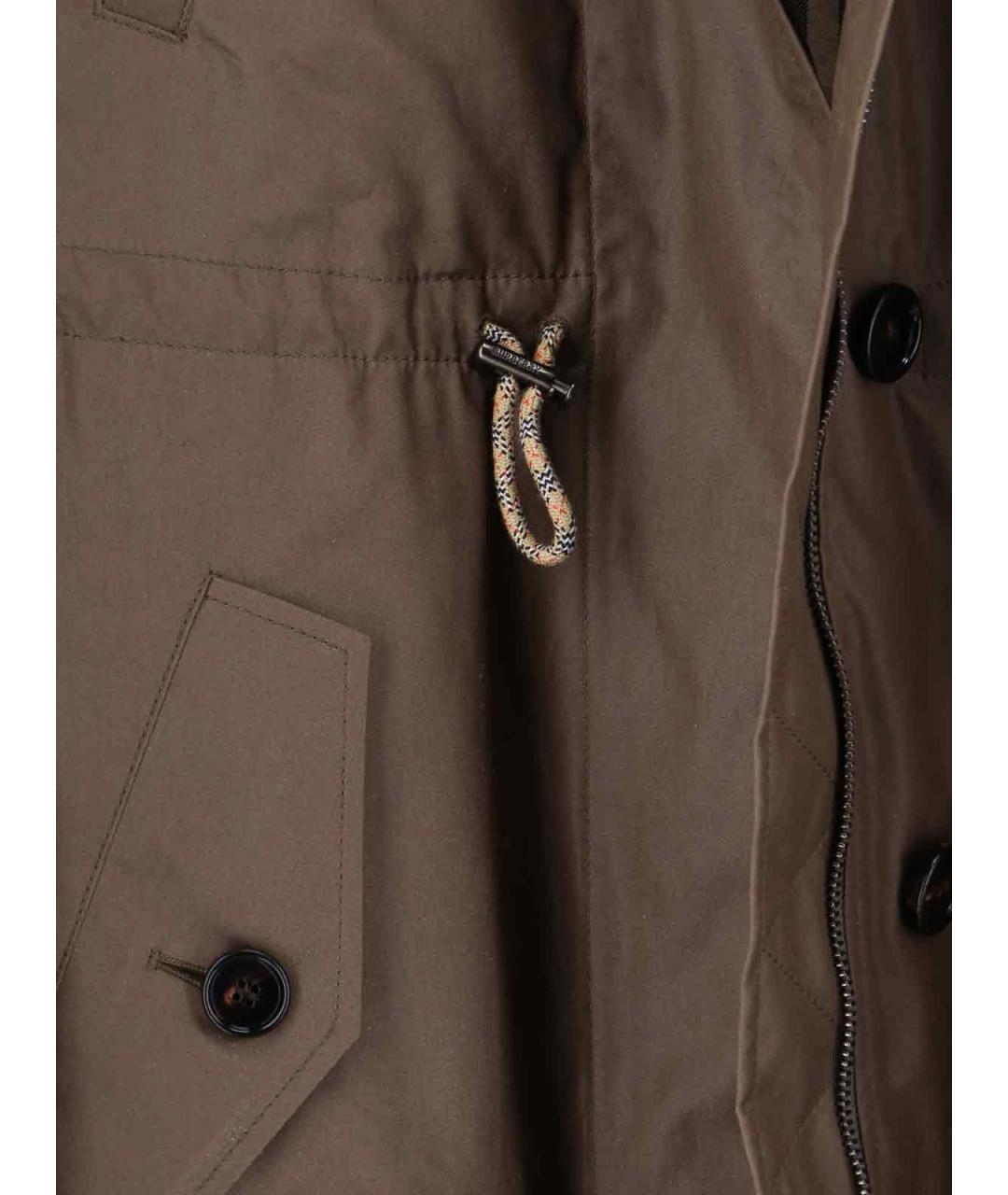 BURBERRY Хаки хлопковая парка, фото 4