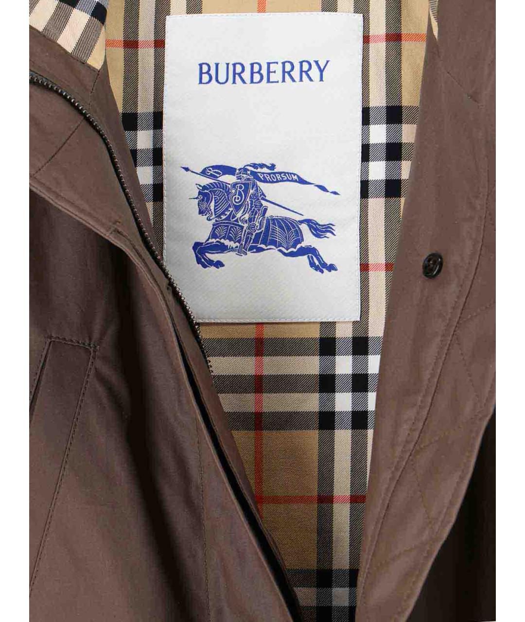 BURBERRY Хаки хлопковая парка, фото 3
