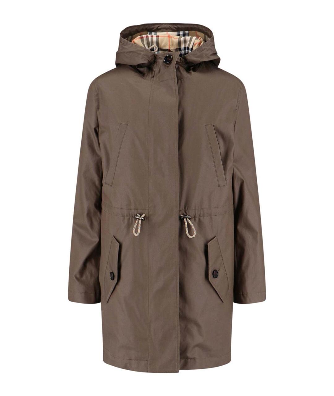 BURBERRY Хаки хлопковая парка, фото 1