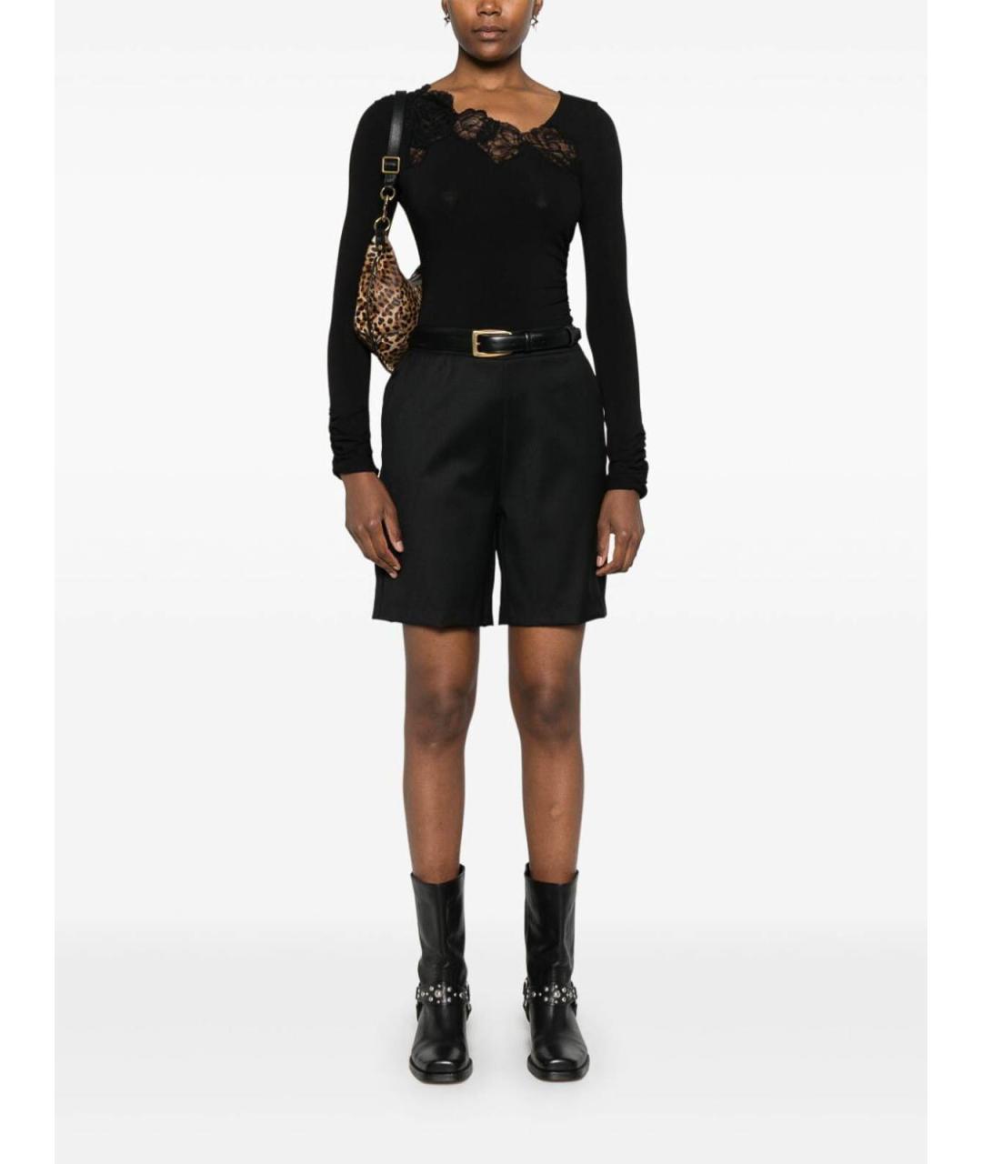ERMANNO SCERVINO Черные шорты, фото 5