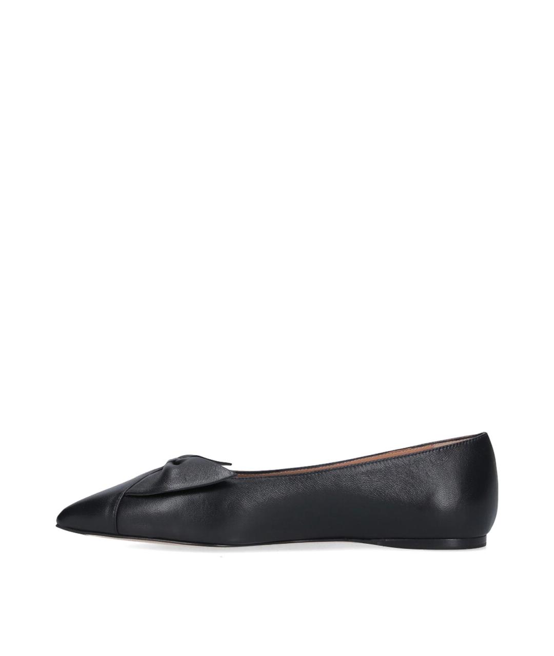 FERRAGAMO Черные кожаные балетки, фото 3