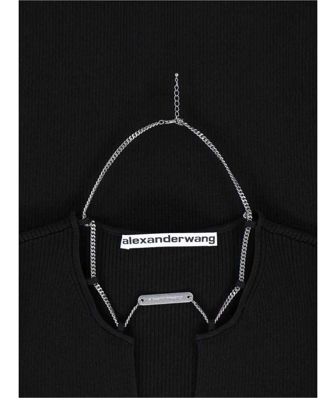 ALEXANDER WANG Черное вискозное повседневное платье, фото 3
