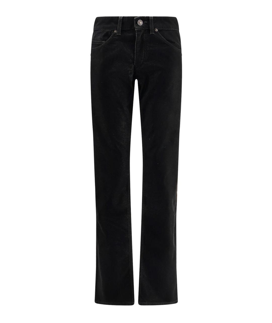 ISABEL MARANT Черные кожаные брюки широкие, фото 1