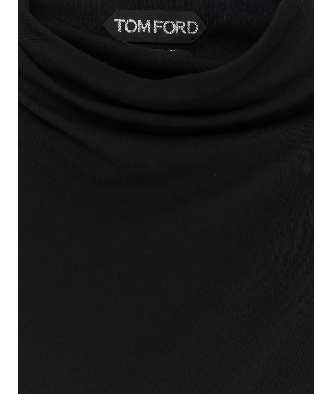 TOM FORD Черное вискозное коктейльное платье, фото 3