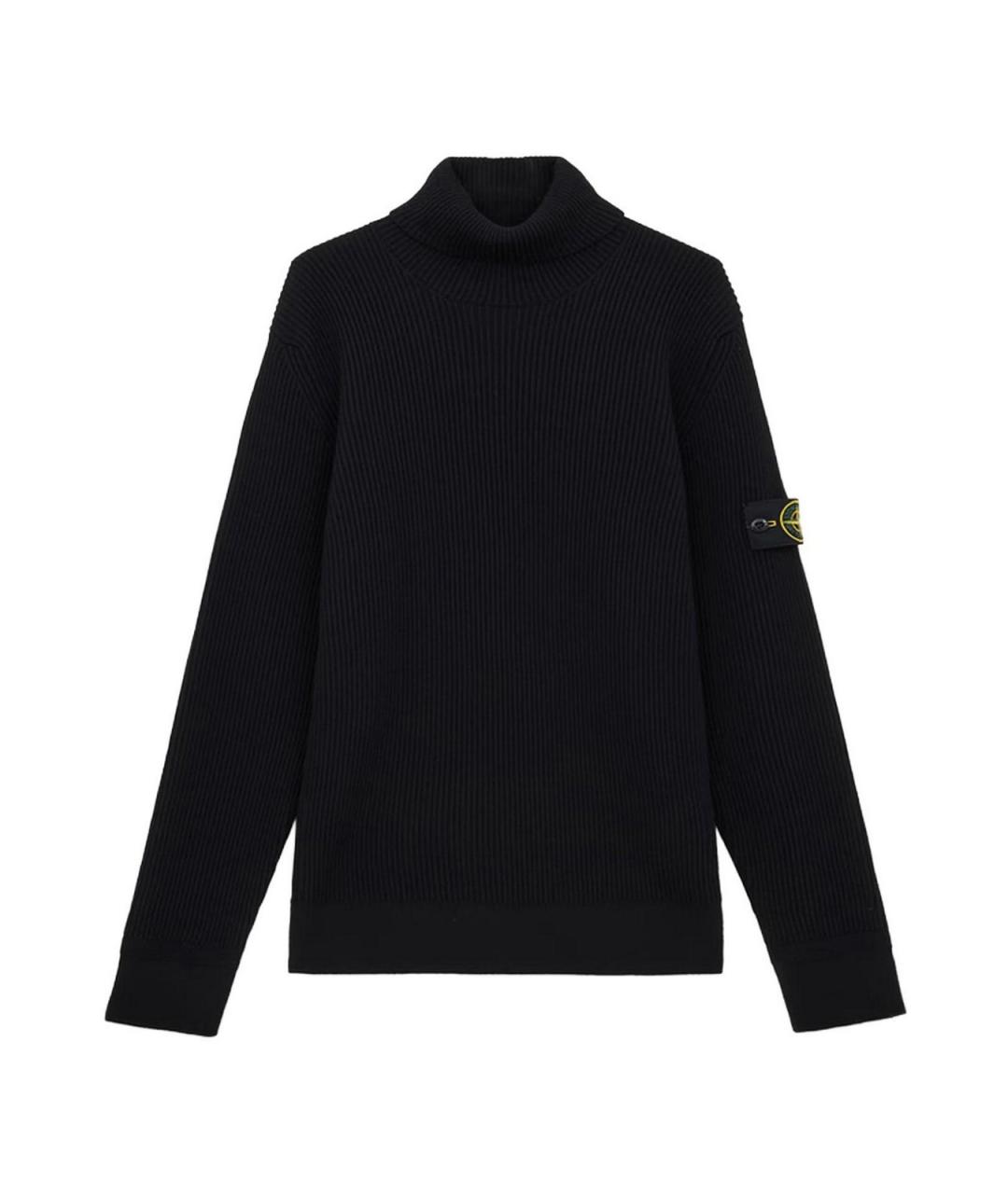 STONE ISLAND Черный шерстяной джемпер / свитер, фото 1
