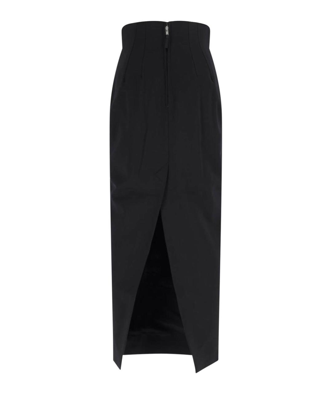 RICK OWENS Черная шерстяная юбка макси, фото 2