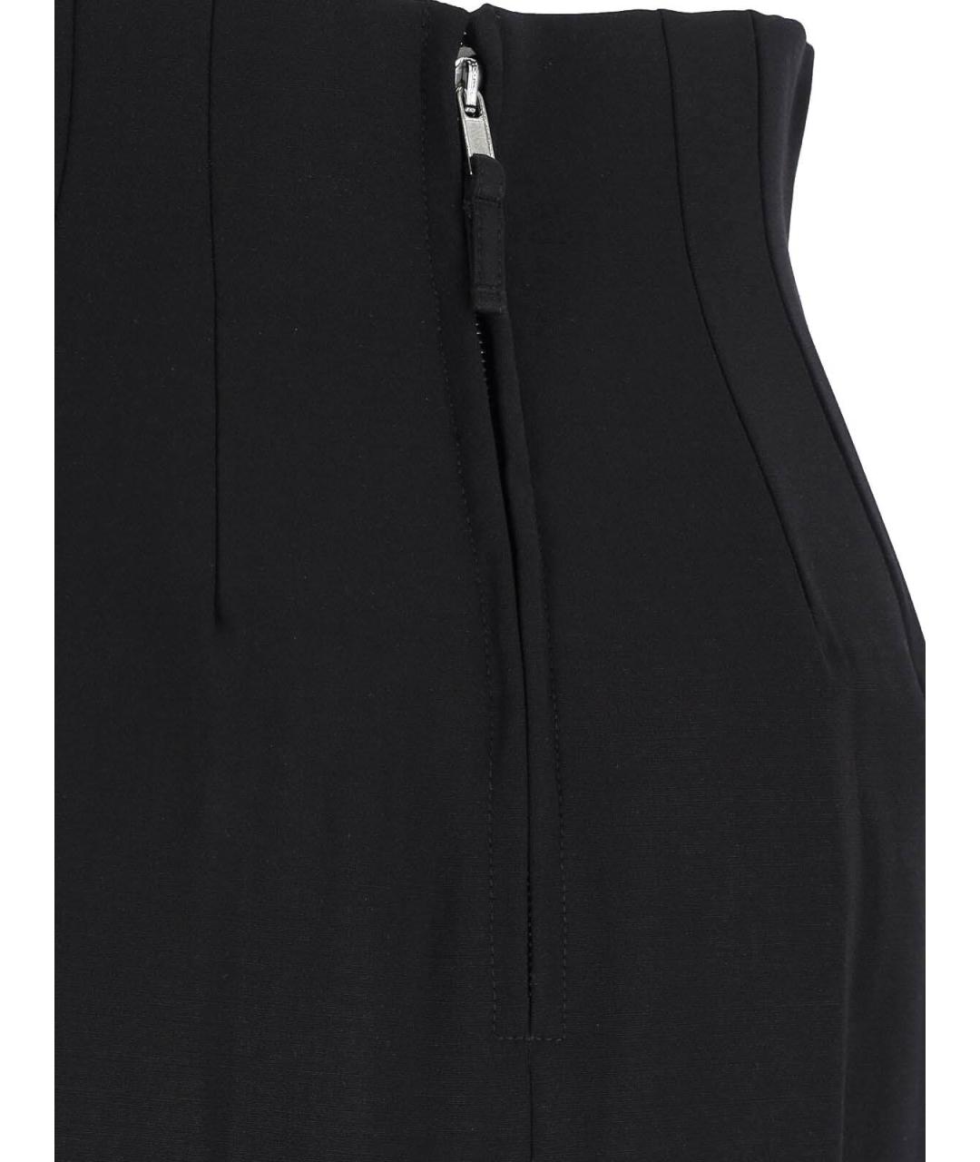 RICK OWENS Черная шерстяная юбка макси, фото 4