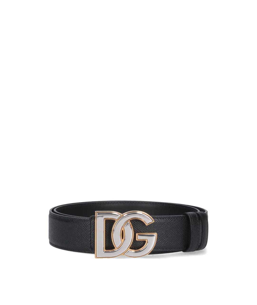 DOLCE&GABBANA Черный кожаный ремень, фото 1