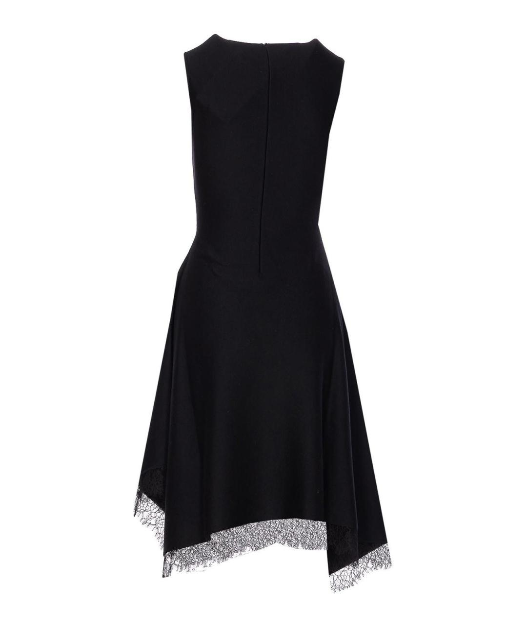 ALEXANDER MCQUEEN Черное шерстяное повседневное платье, фото 2