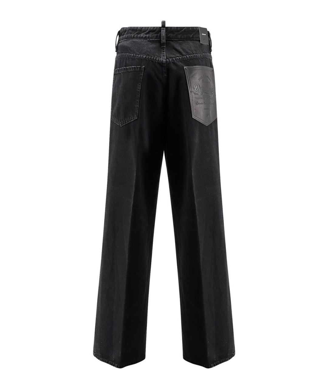 DSQUARED2 Черные хлопковые прямые джинсы, фото 2