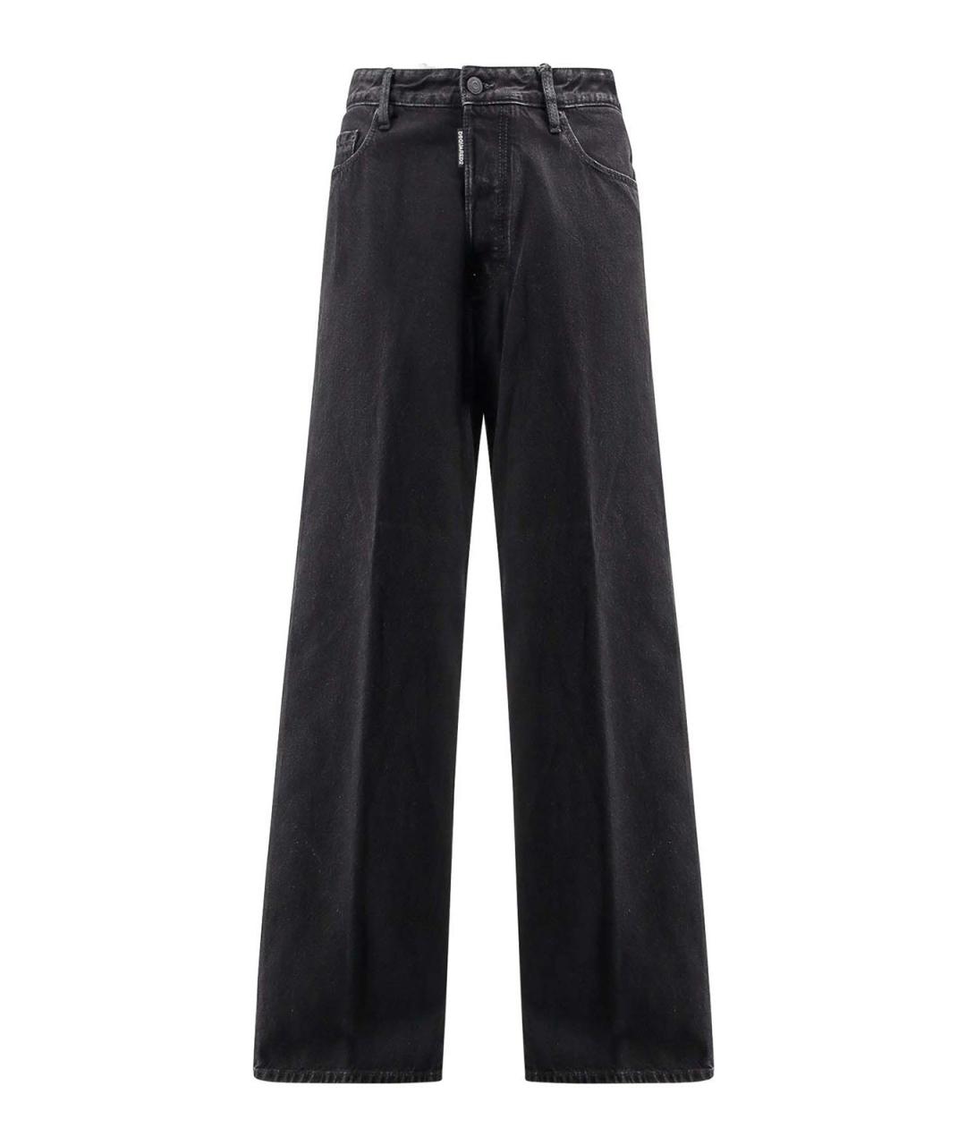 DSQUARED2 Черные хлопковые прямые джинсы, фото 1