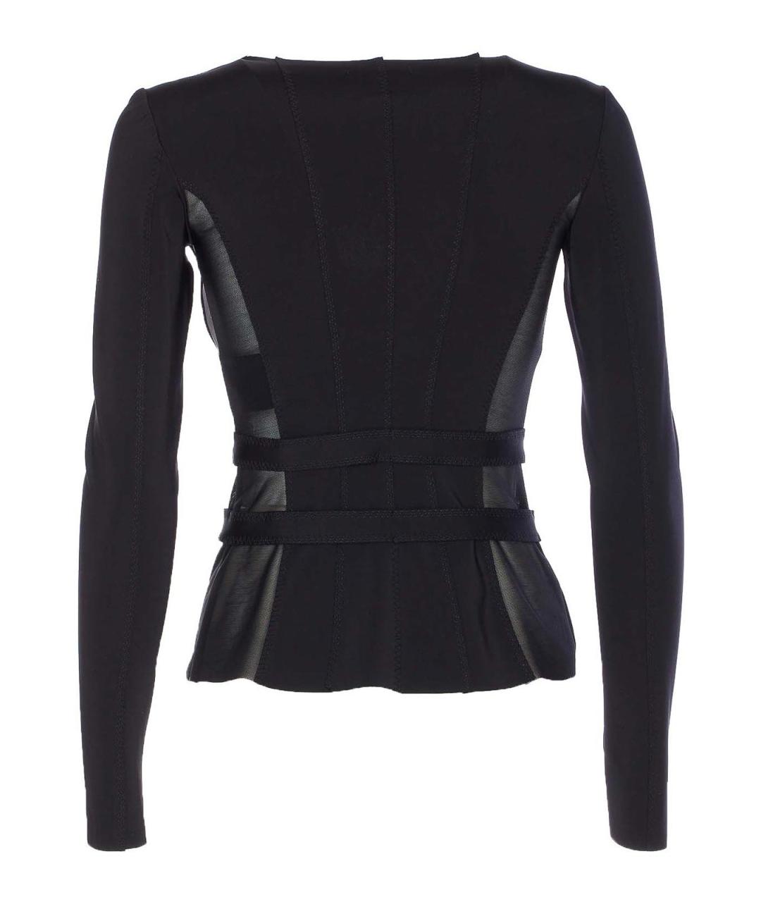 ELISABETTA FRANCHI Черная синтетическая куртка, фото 2