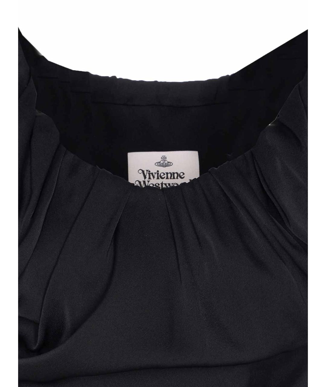 VIVIENNE WESTWOOD Черное вискозное платье, фото 4