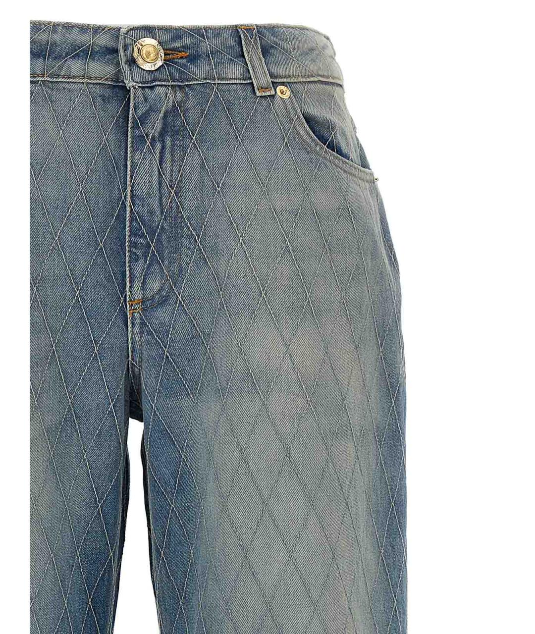 BALMAIN Голубые хлопковые джинсы клеш, фото 3