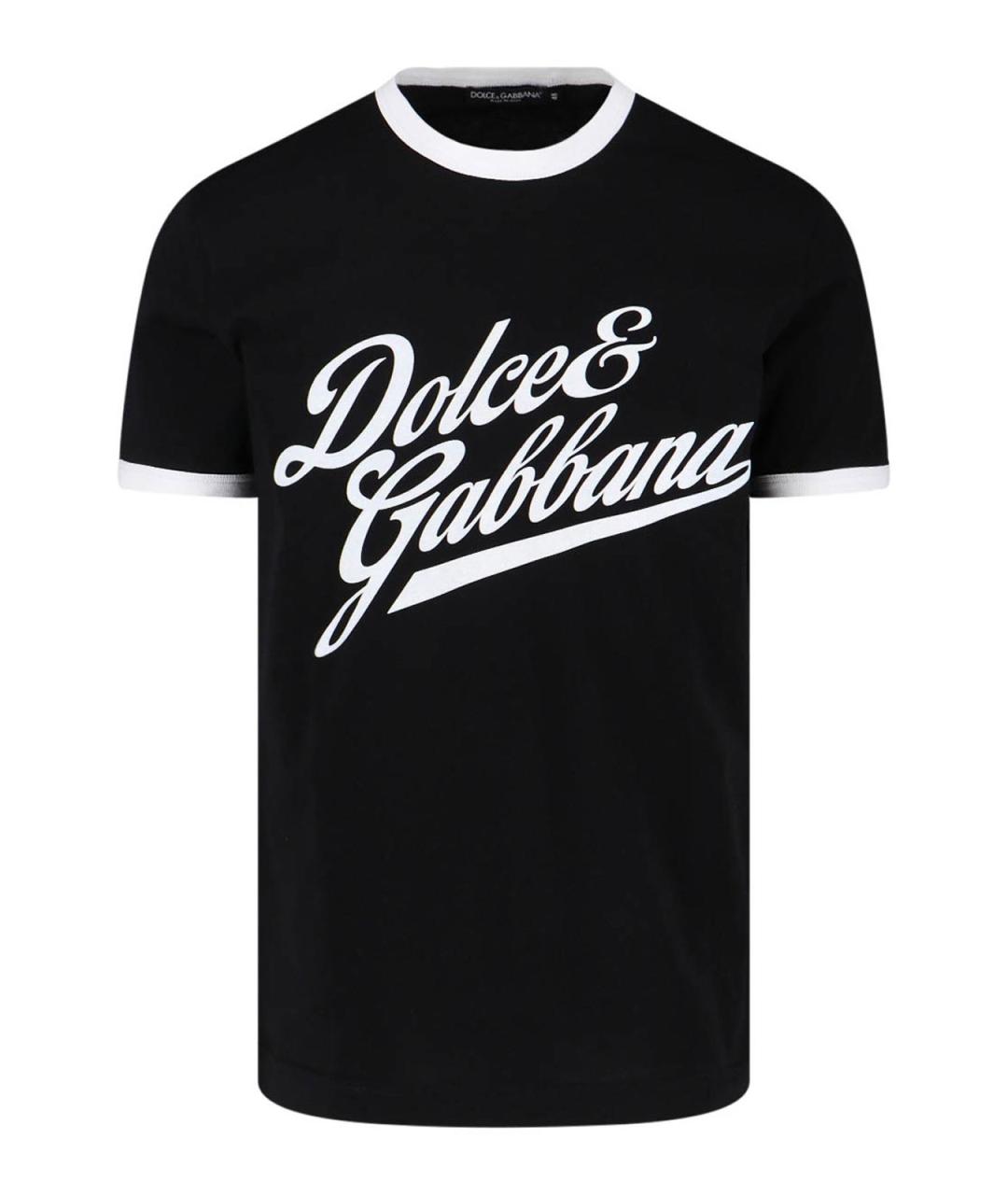 DOLCE&GABBANA Черная хлопковая футболка, фото 1