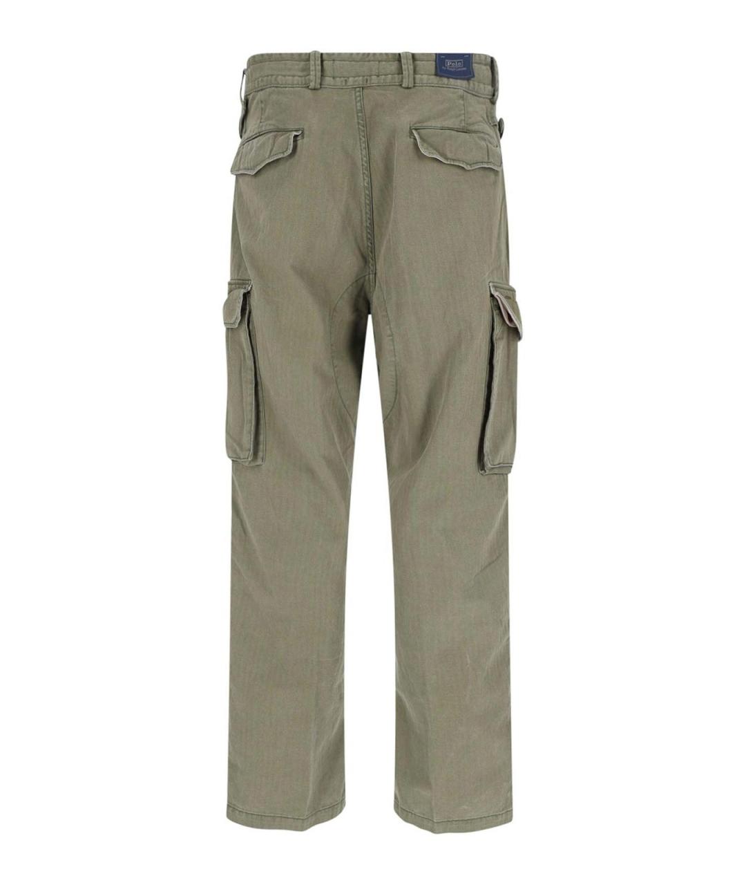 POLO RALPH LAUREN Зеленые хлопковые повседневные брюки, фото 2