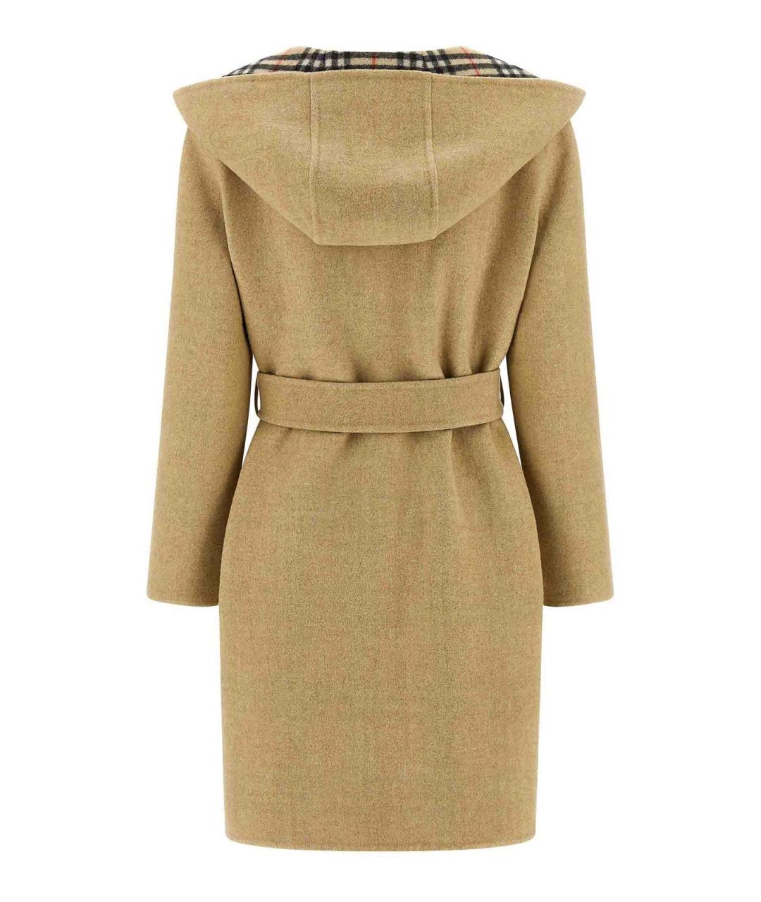 BURBERRY Бежевое шерстяное пальто, фото 3