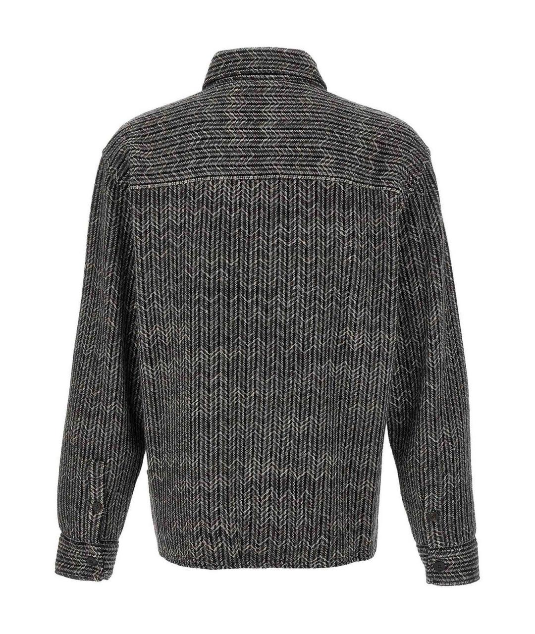 MISSONI Серая шерстяная кэжуал рубашка, фото 2