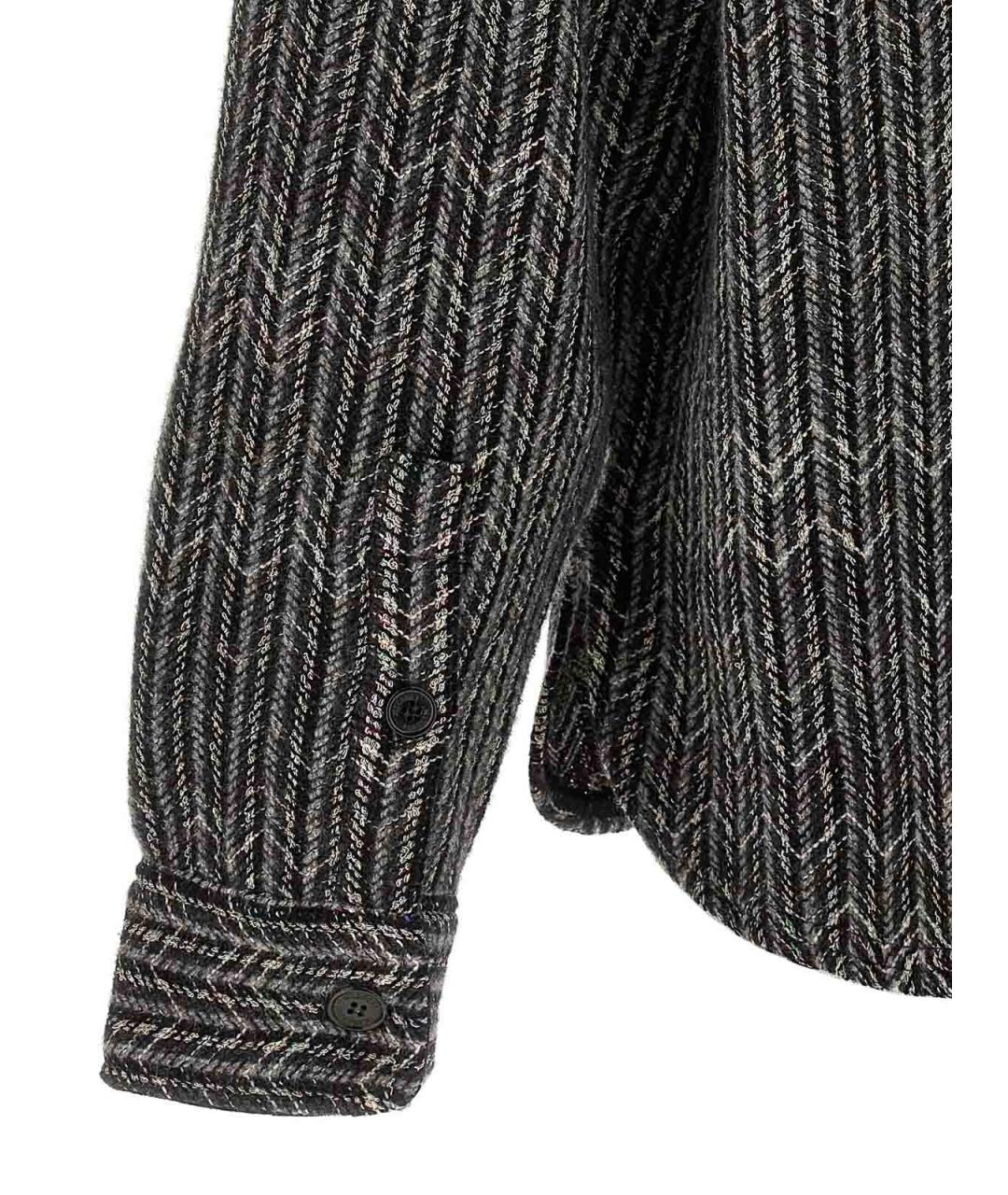 MISSONI Серая шерстяная кэжуал рубашка, фото 4