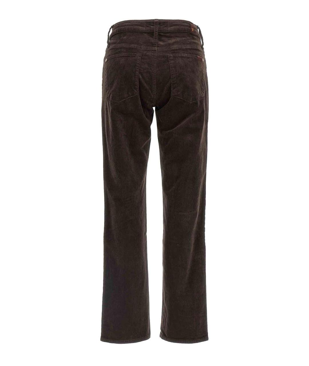 7 FOR ALL MANKIND Коричневые полиэстеровые брюки широкие, фото 2